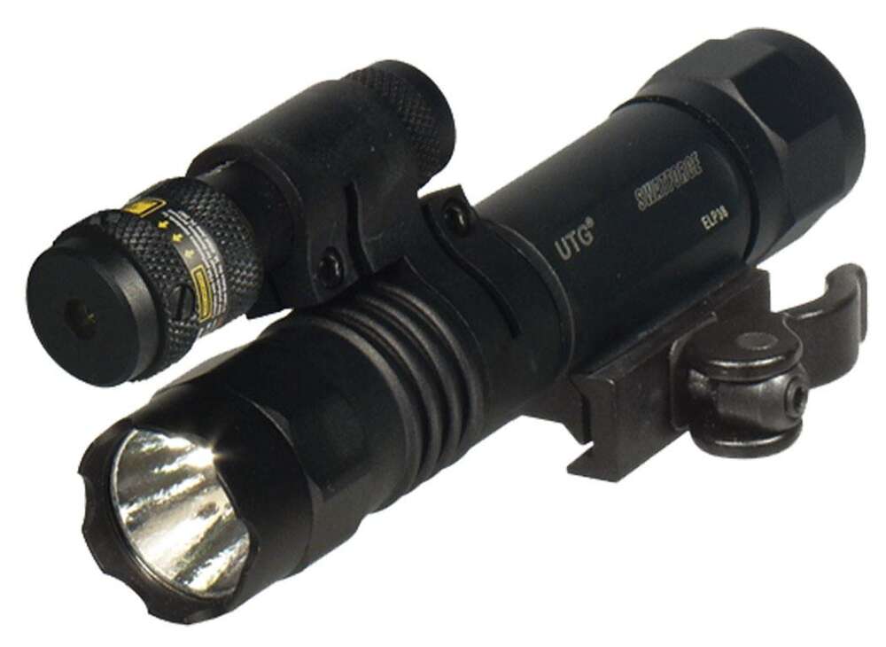 Flashlights&Batteries Leapers Inc.   UTG Ready Series P38 RED LASER FLASHLIGHT COMBO